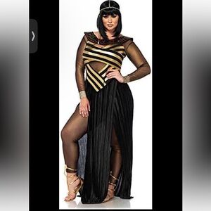 Black and Gold Sheer Egyptian Costume